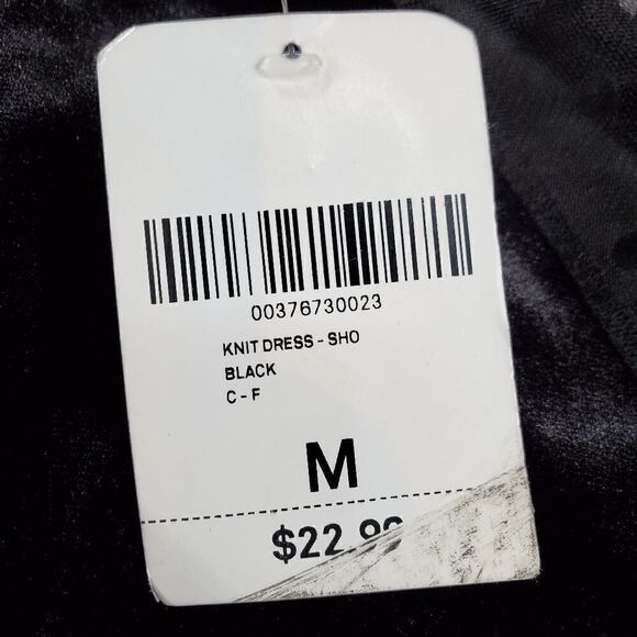 FOREVER 21 Dress Womens Medium Black Party/Cocktail Velvet Long Sleeve Mock Neck - Picture 5 of 11